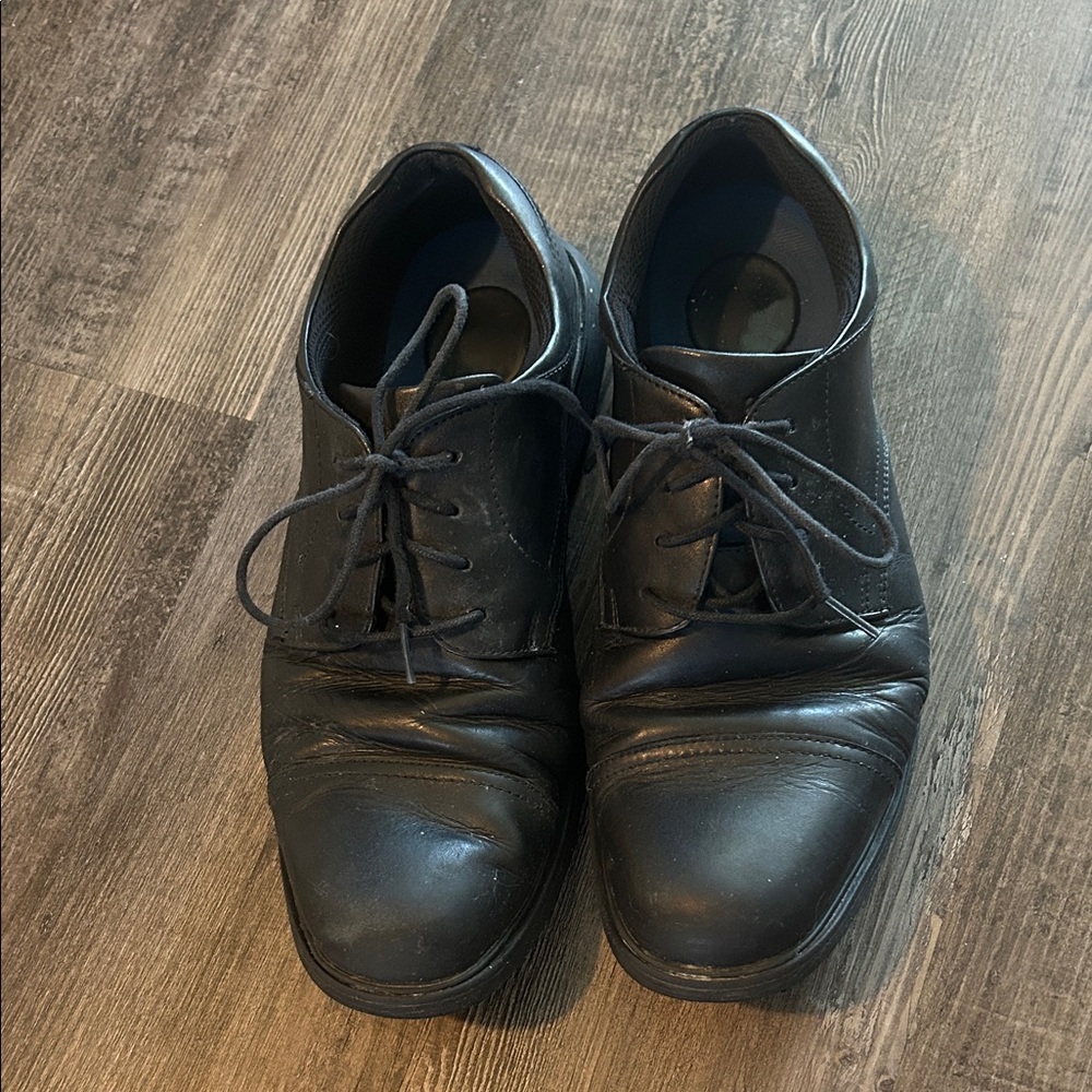 Men's Warehouse Nunn Bush Black Leather Lace-Up Dress/work Shoes - Non Slip